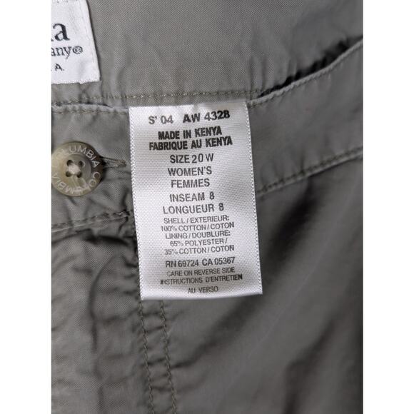 Columbia wmns cargo shorts sz 20 waist 41st"Ins 8.5"Hips 52" leg wid 31"Stained - Picture 5 of 9